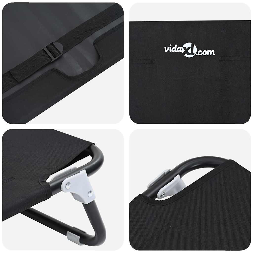 Hundebett Schwarz 90 x 55 x 18 cm Stahl