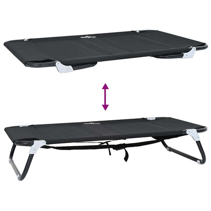 Hundebett Schwarz 90 x 55 x 18 cm Stahl