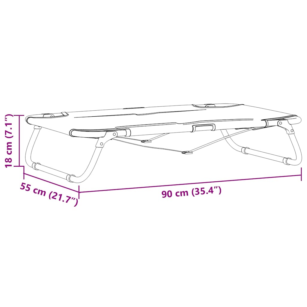 Hundebett Schwarz 90 x 55 x 18 cm Stahl
