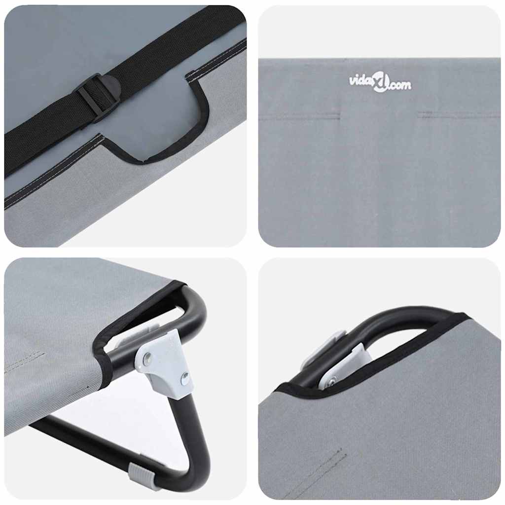 Hundebett Hellgrau 80 x 55 x 18 cm Stahl