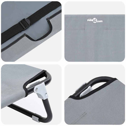 Hundebett Hellgrau 80 x 55 x 18 cm Stahl