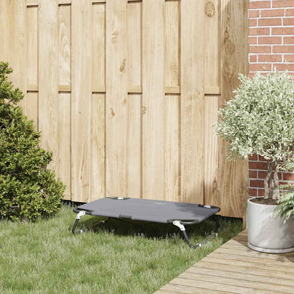 Hundebett Hellgrau 80 x 55 x 18 cm Stahl