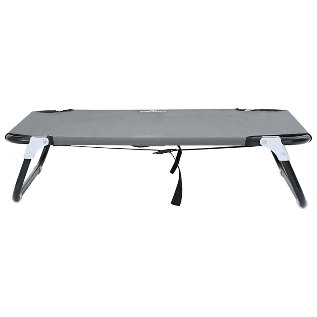 Hundebett Hellgrau 80 x 55 x 18 cm Stahl