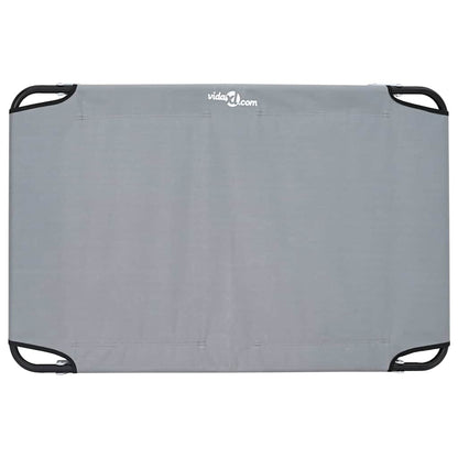 Hundebett Hellgrau 90 x 55 x 18 cm Stahl