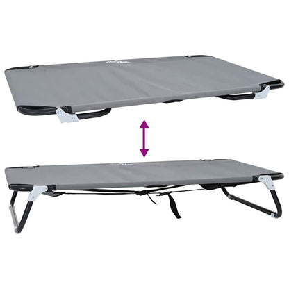 Hundebett Hellgrau 105 x 65 x 18 cm Stahl