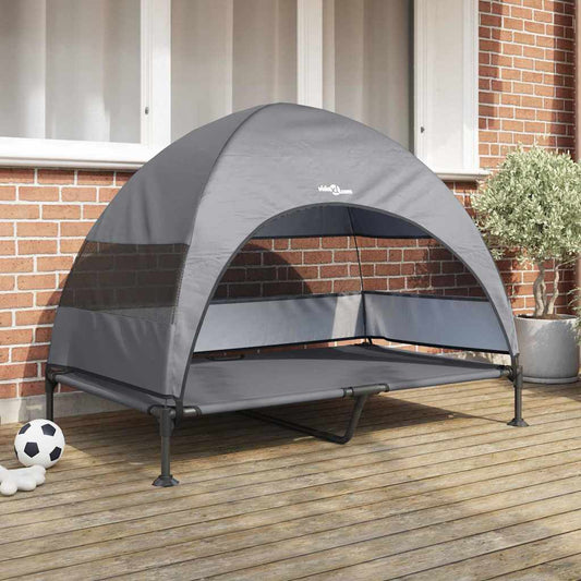 Letto rialzato per cani, grigio chiaro, 127 x 81 x 108 cm