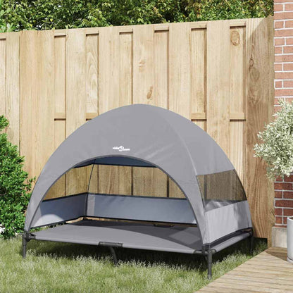 Hochgelegtes Hundebett Hellgrau 127 x 81 x 108 cm