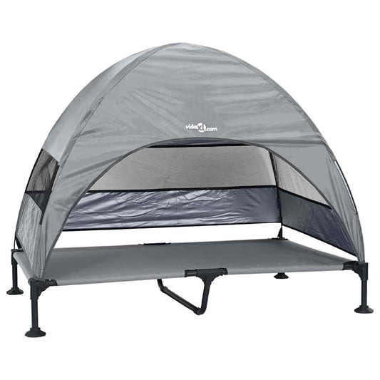 Letto rialzato per cani, grigio chiaro, 127 x 81 x 108 cm