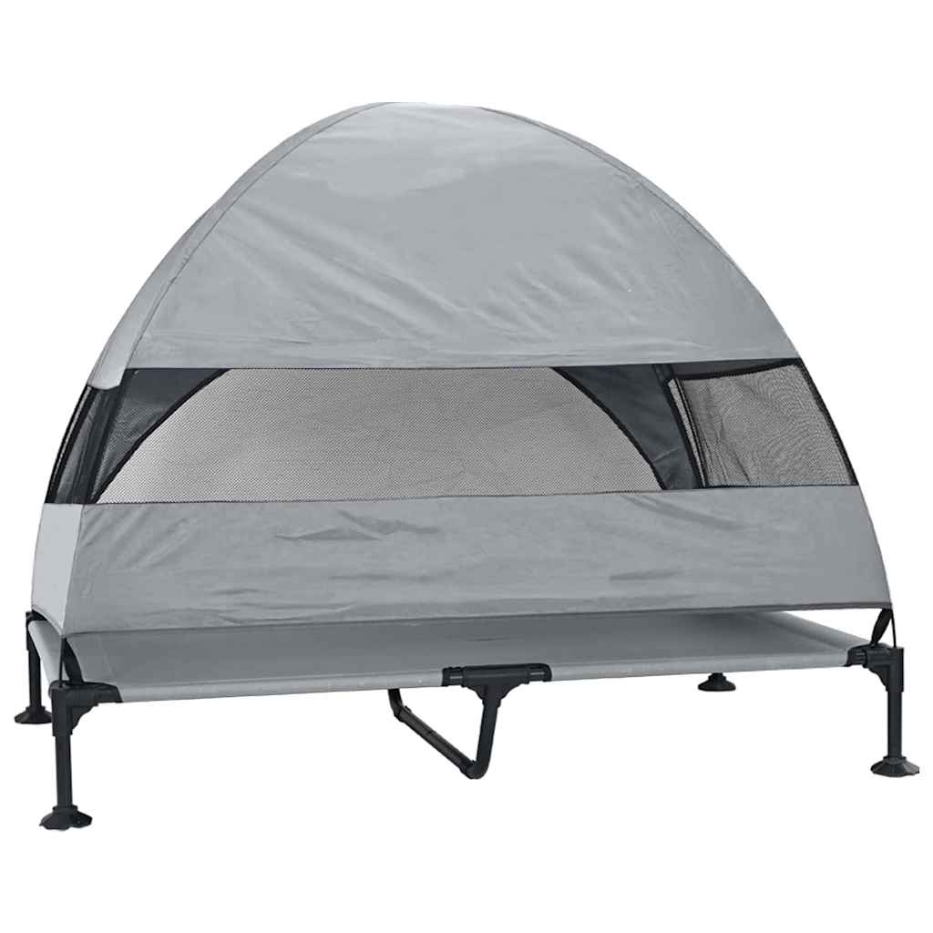 Hochgelegtes Hundebett Hellgrau 127 x 81 x 108 cm