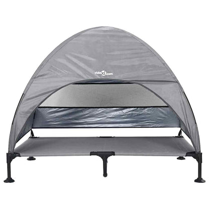 Hochgelegtes Hundebett Hellgrau 127 x 81 x 108 cm