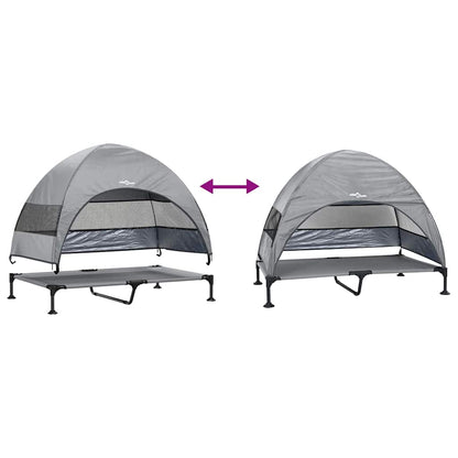 Hochgelegtes Hundebett Hellgrau 127 x 81 x 108 cm