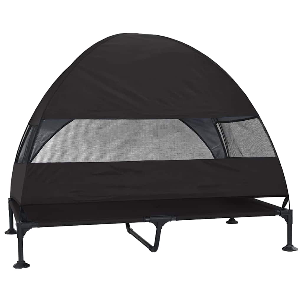 Hochgelegtes Hundebett Schwarz 127 x 81 x 108 cm