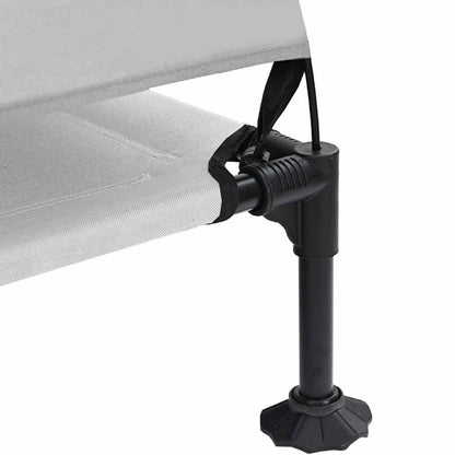 Hochgelegtes Hundebett Silber Grau 127 x 81 x 108 cm