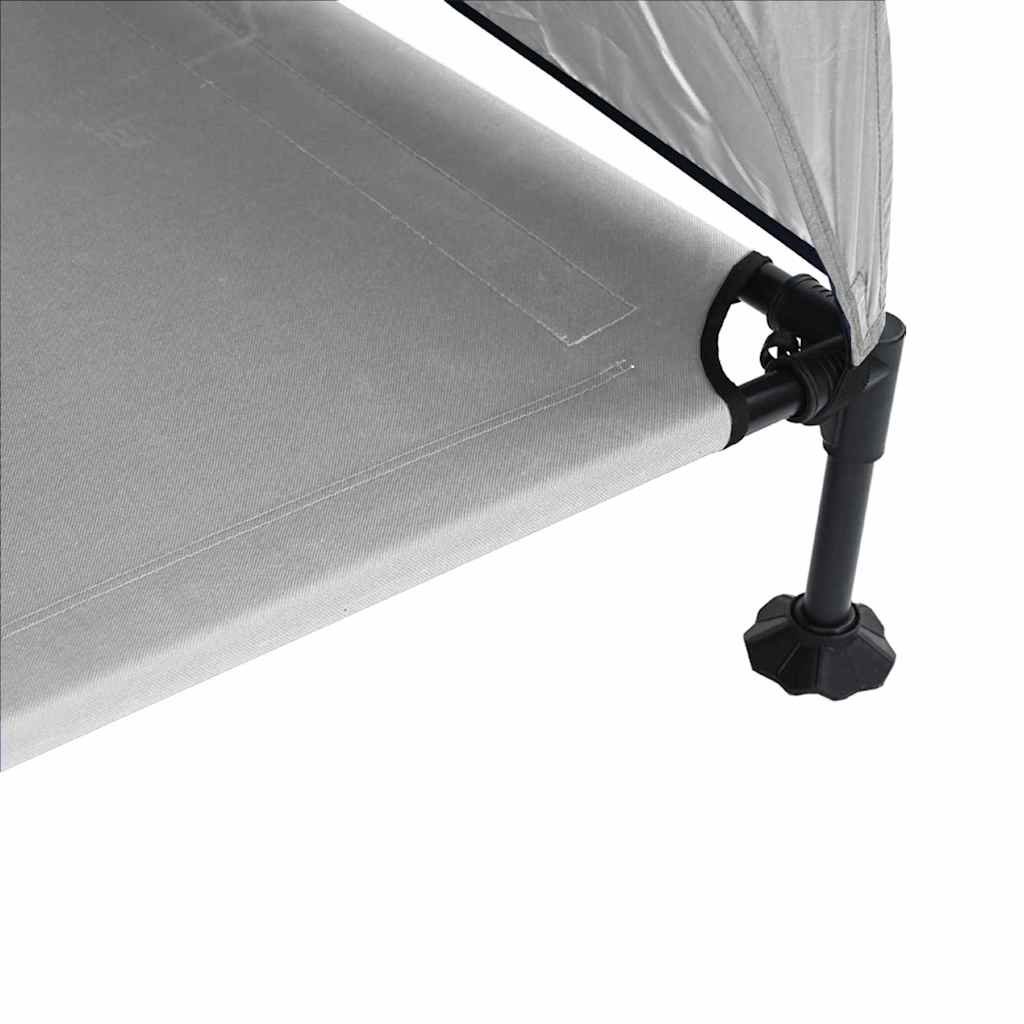 Hochgelegtes Hundebett Silber Grau 127 x 81 x 108 cm