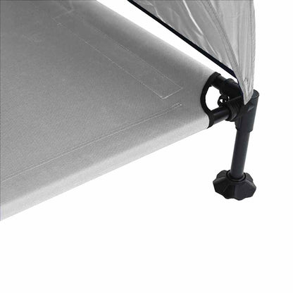 Hochgelegtes Hundebett Silber Grau 127 x 81 x 108 cm