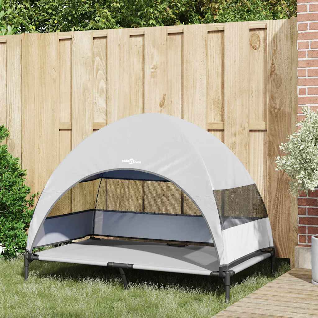 Hochgelegtes Hundebett Silber Grau 127 x 81 x 108 cm