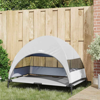 Hochgelegtes Hundebett Silber Grau 127 x 81 x 108 cm