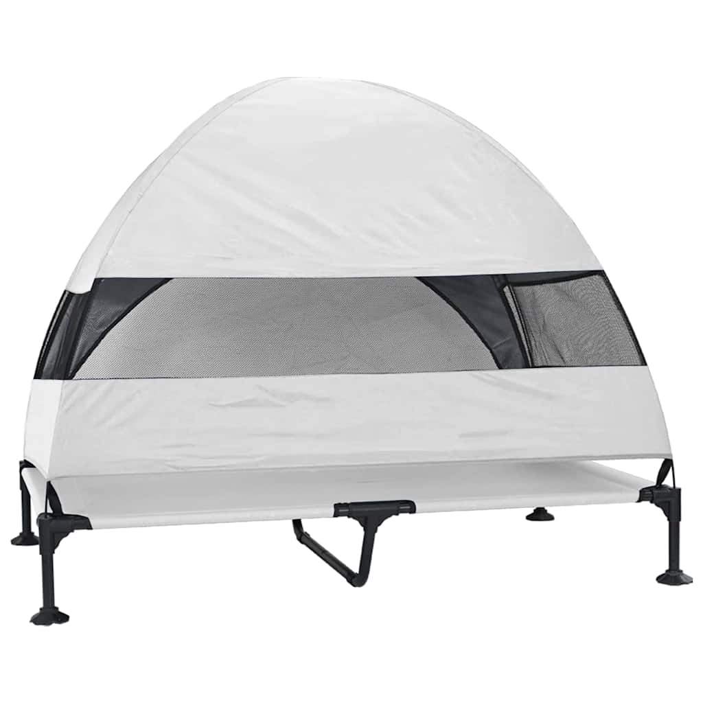 Hochgelegtes Hundebett Silber Grau 127 x 81 x 108 cm