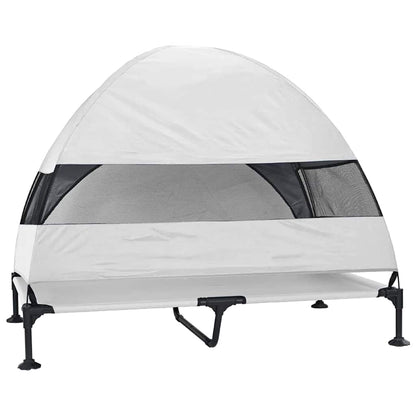 Hochgelegtes Hundebett Silber Grau 127 x 81 x 108 cm