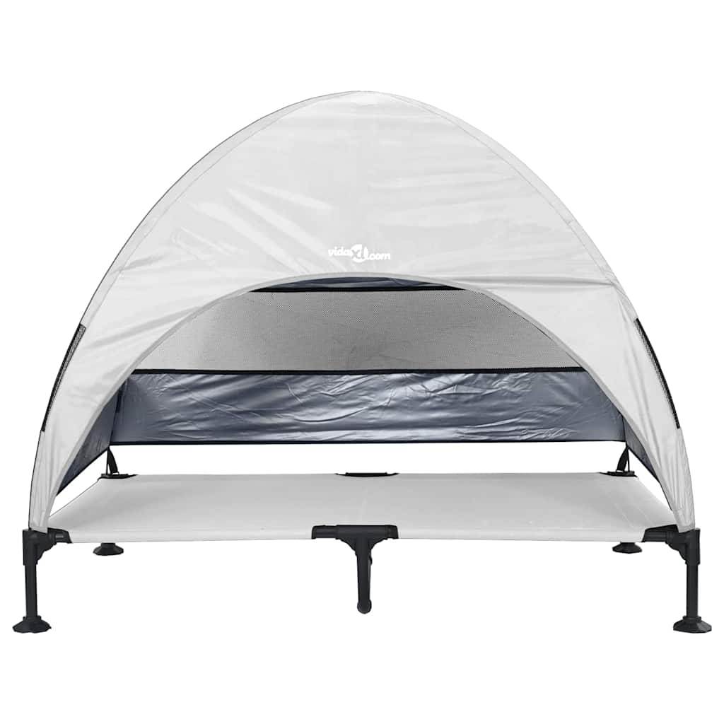 Hochgelegtes Hundebett Silber Grau 127 x 81 x 108 cm