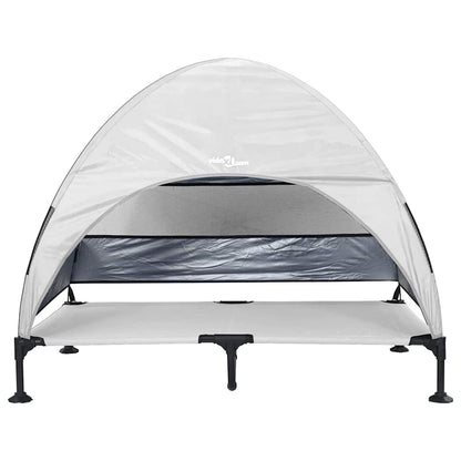 Hochgelegtes Hundebett Silber Grau 127 x 81 x 108 cm