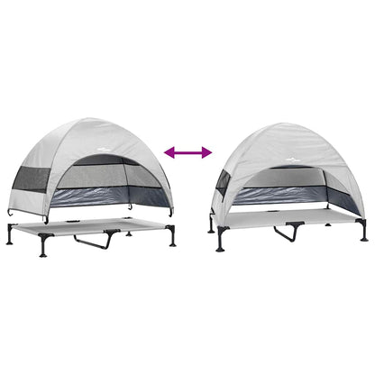 Hochgelegtes Hundebett Silber Grau 127 x 81 x 108 cm