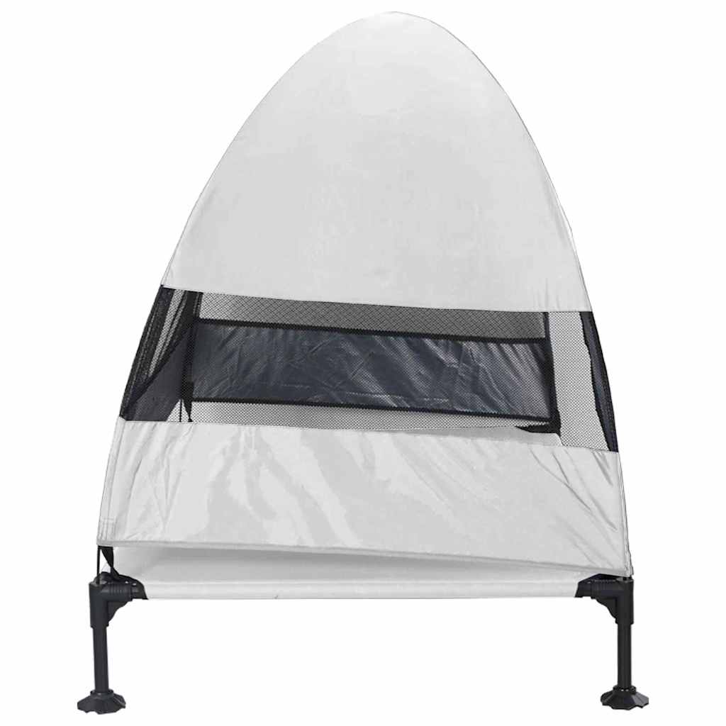 Hochgelegtes Hundebett Silber Grau 127 x 81 x 108 cm