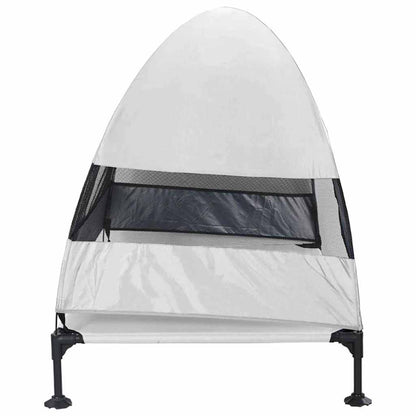 Hochgelegtes Hundebett Silber Grau 127 x 81 x 108 cm