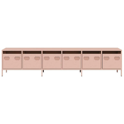 TV-Schrank Rosa 202x39x43,5 cm Kaltgewalzter Stahl