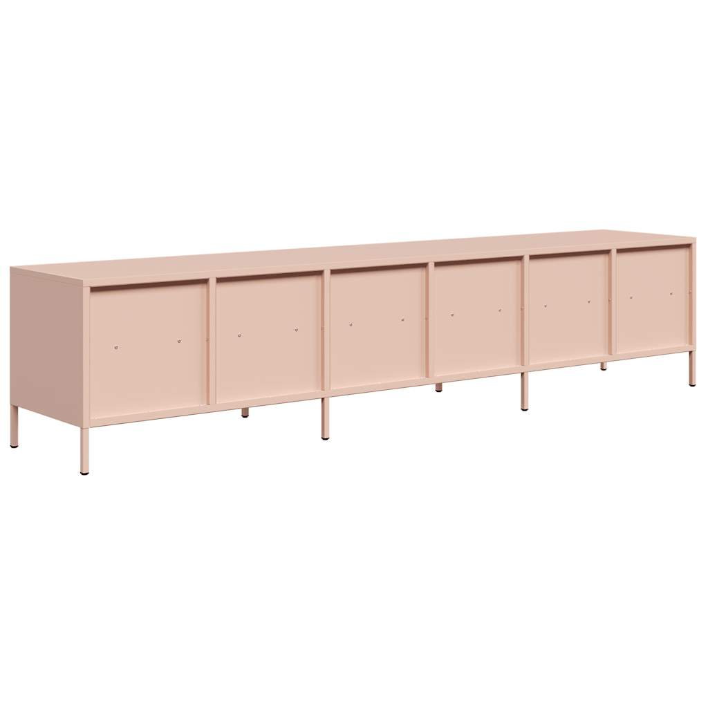 TV-Schrank Rosa 202x39x43,5 cm Kaltgewalzter Stahl