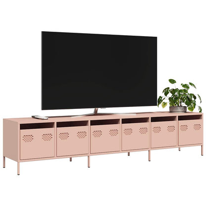 TV-Schrank Rosa 202x39x43,5 cm Kaltgewalzter Stahl