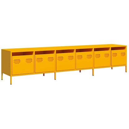 TV-Schrank Senfgelb 202x39x43,5 cm Kaltgewalzter Stahl