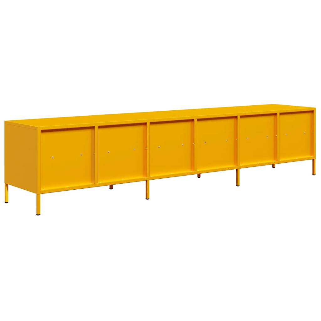 TV-Schrank Senfgelb 202x39x43,5 cm Kaltgewalzter Stahl