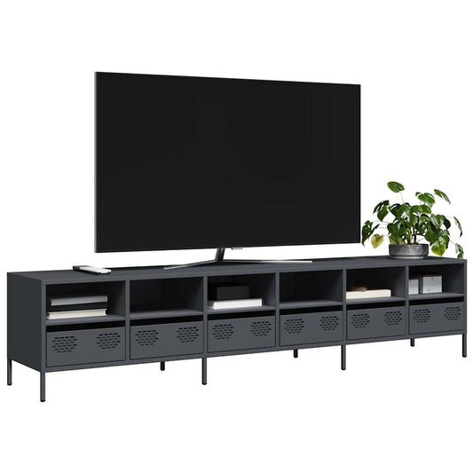 TV-Schrank Anthrazit 202x39x43,5 cm Kaltgewalzter Stahl