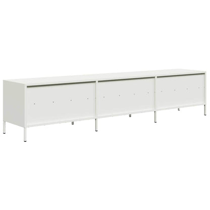 TV-Schrank Weiß 202x39x43,5 cm Kaltgewalzter Stahl