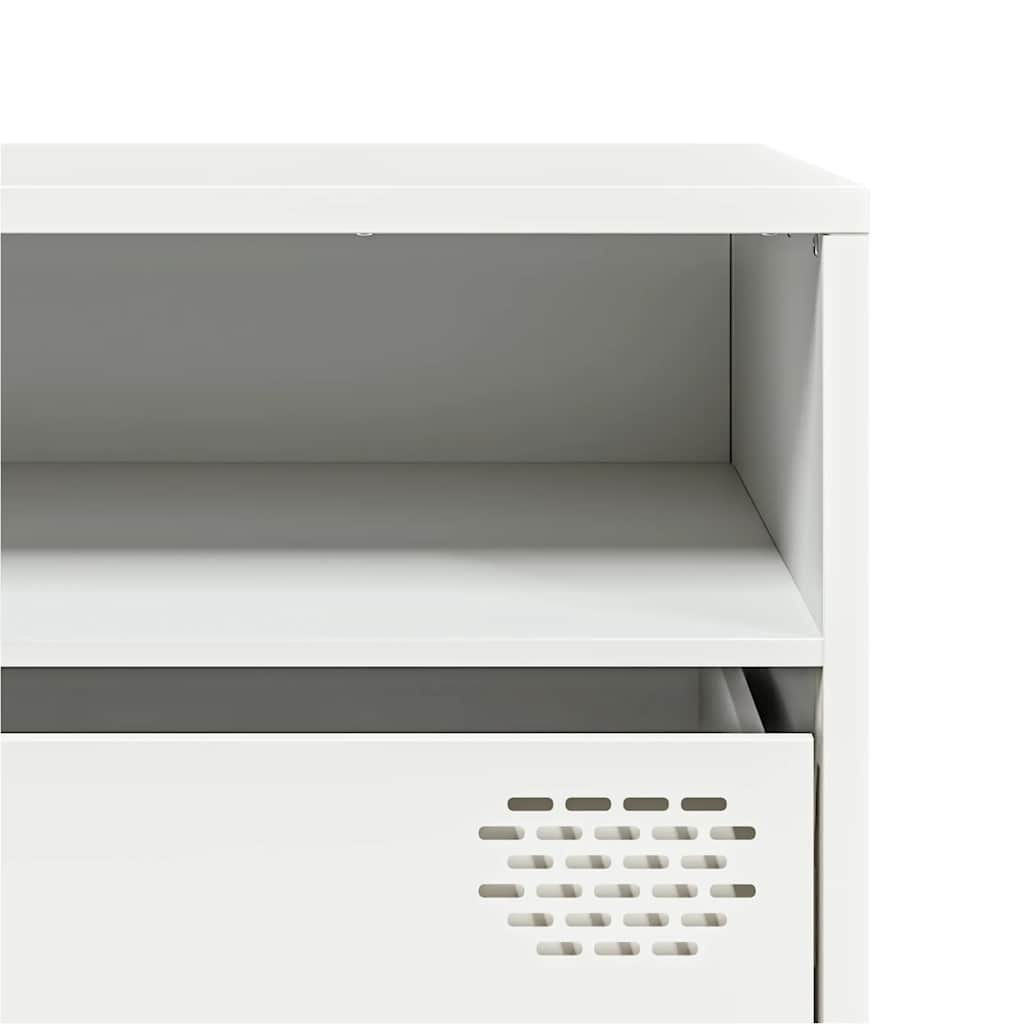 TV-Schrank Weiß 202x39x43,5 cm Kaltgewalzter Stahl