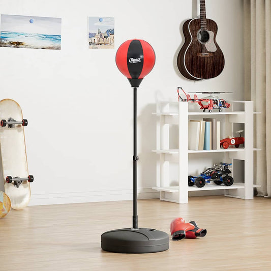 Punching ball con supporto, guanti e pompa 81-122 cm