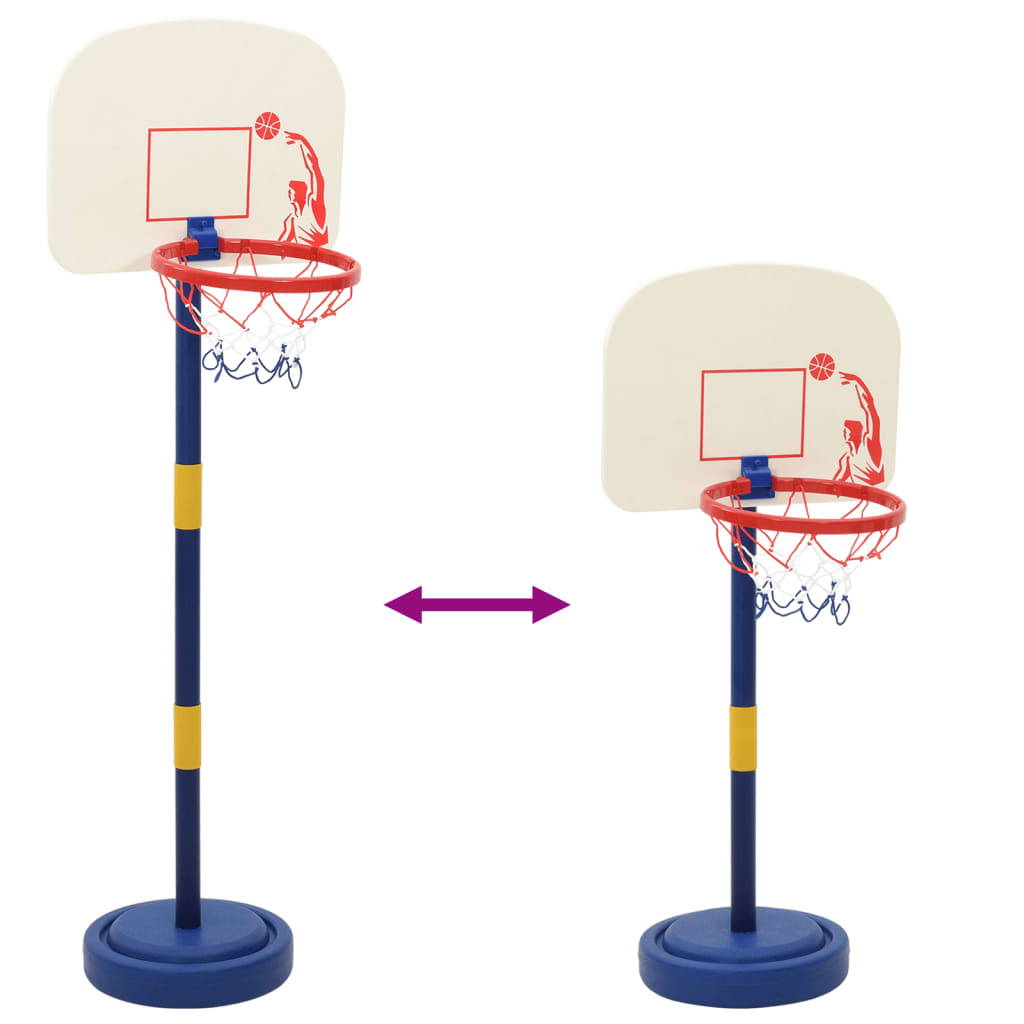 Basketballkorb mit Ständer, Ball & Pumpe Verstellbar 90/121 cm