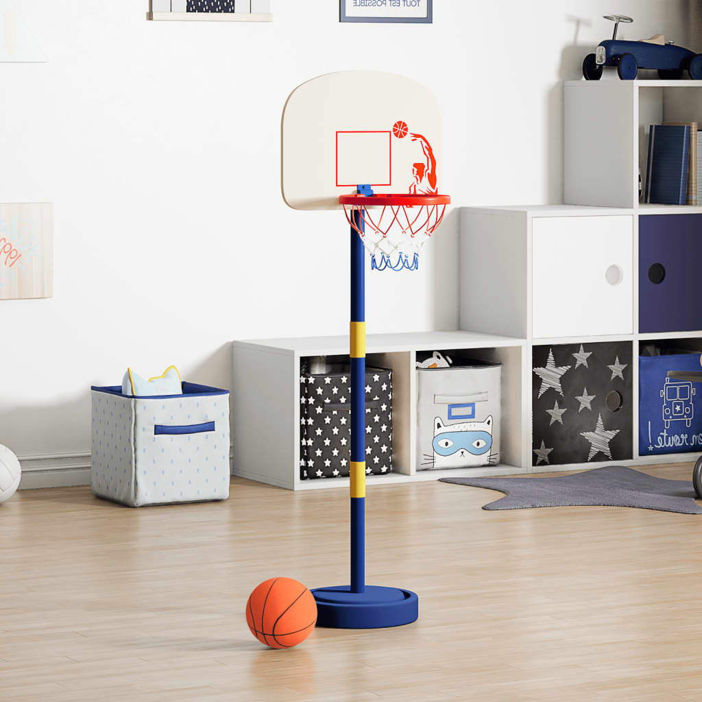 Basketballkorb mit Ständer, Ball & Pumpe Verstellbar 90/121 cm