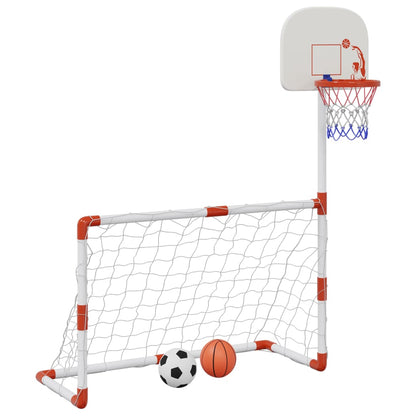 Fußball- und Basketball-Set für Kinder mit Bällen 98x50x70 cm