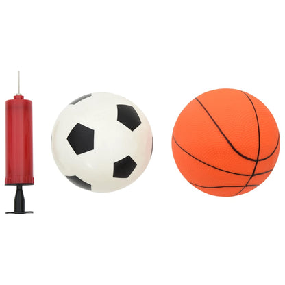 Fußball- und Basketball-Set für Kinder mit Bällen 98x50x70 cm