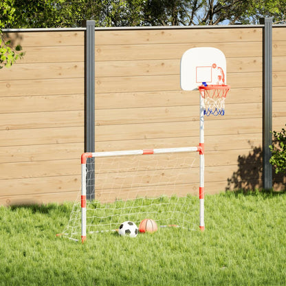 Fußball- und Basketball-Set für Kinder mit Bällen 98x50x70 cm