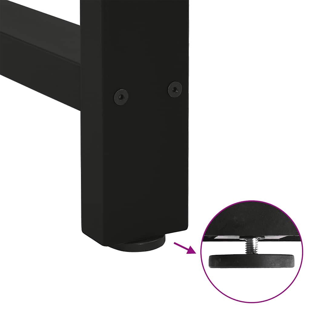 Couchtischbeine Schwarz 2 Stk. 30x(30-31) cm Stahl