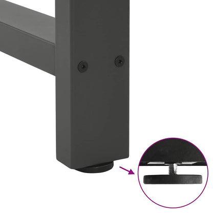 Couchtischbeine Anthrazit 2 Stk. 30x(30-31) cm Stahl