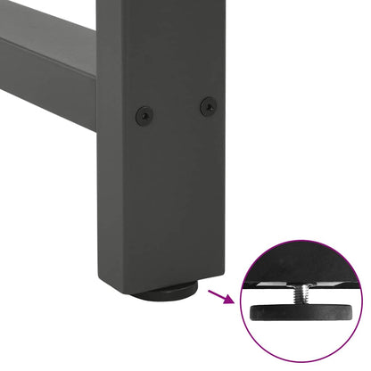 Couchtischbeine Anthrazit 2 Stk. 40x(30-31) cm Stahl