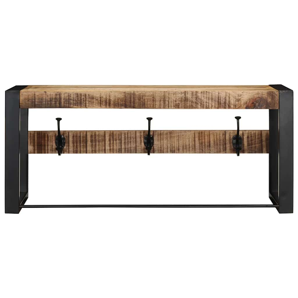 Garderobe 80x35x35 cm Raues Massivholz Mango