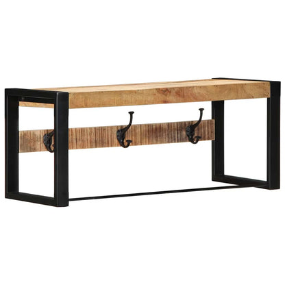 Garderobe 80x35x35 cm Raues Massivholz Mango