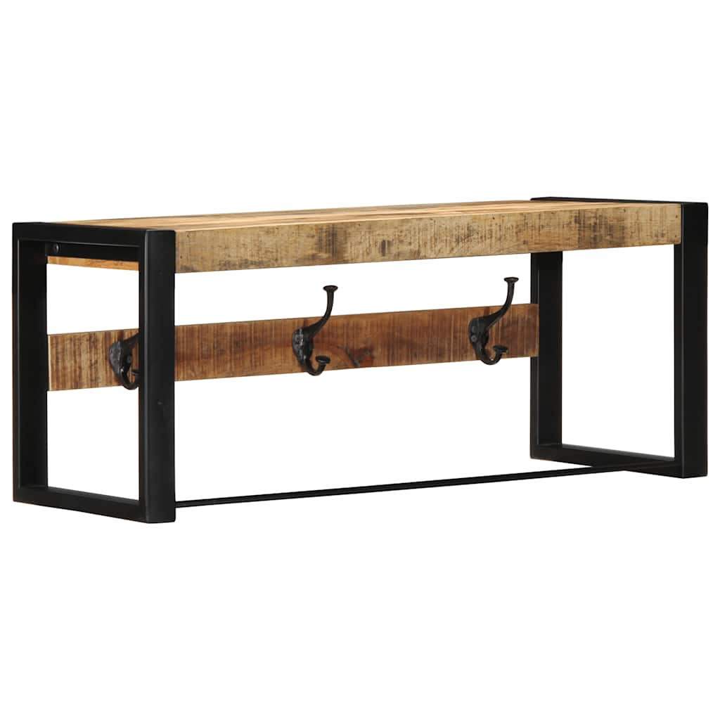 Garderobe 80x35x35 cm Raues Massivholz Mango