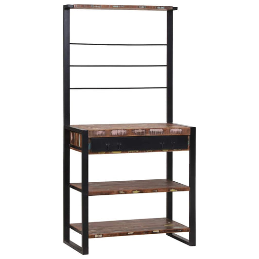 Küchenregal Mehrfarbig 80 x 40 x 160 cm Massivholz Altholz