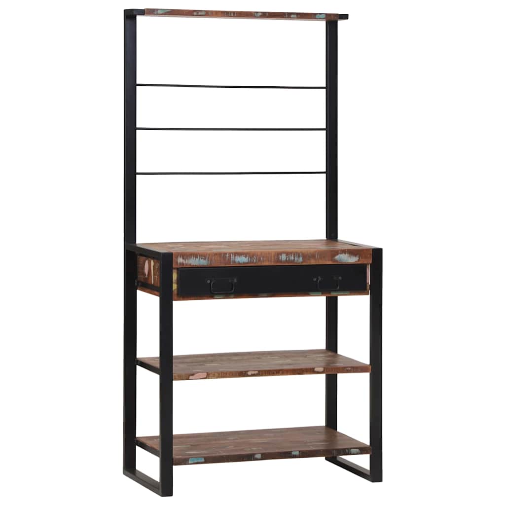 Küchenregal Mehrfarbig 80 x 40 x 160 cm Massivholz Altholz